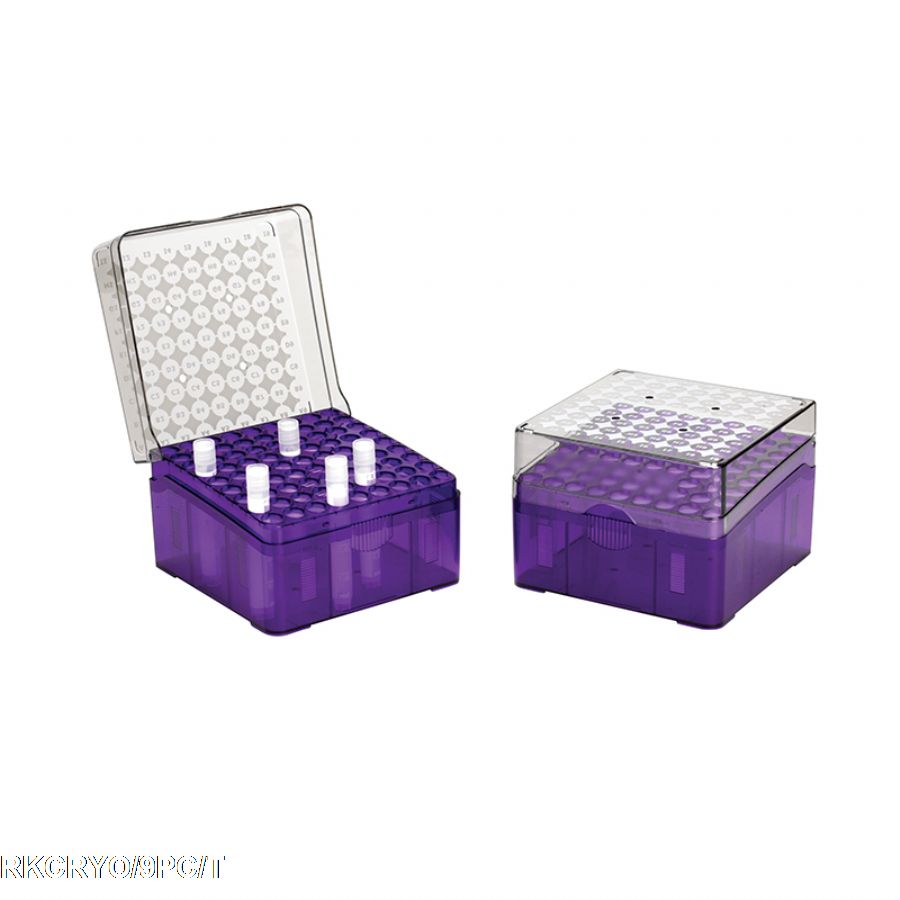 Polycarbonate cryostorage box